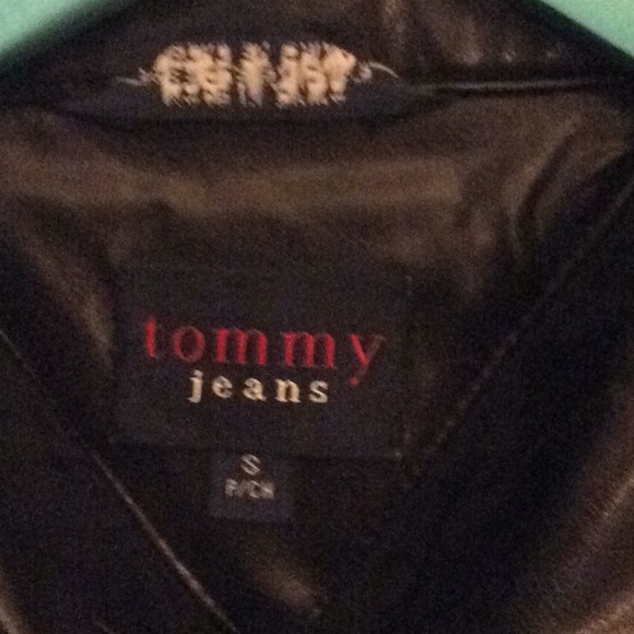 Tommy Jeans Faux Leather Jacket Child Small - Picture 4 of 6